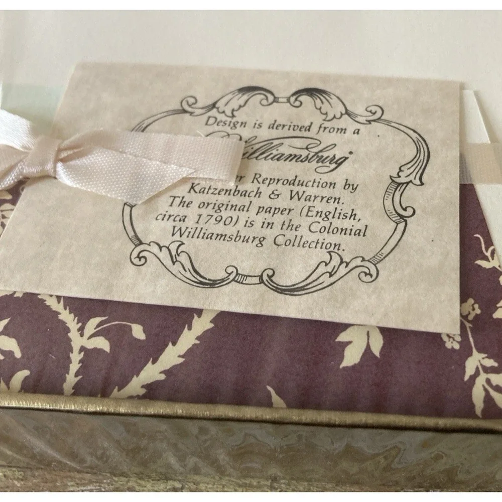 Vintage NOS boxed Eaton's Madison stationery Colonial Williamsburg design 1980's